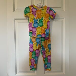 Colorful Peeps Bunny Kids Pajama Set